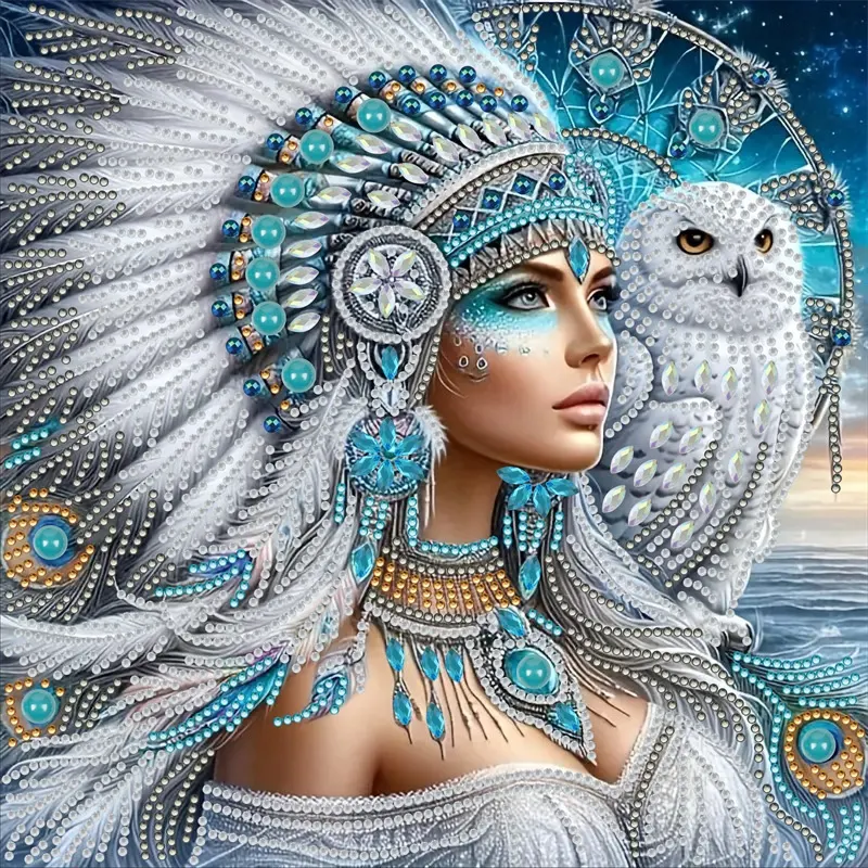 Traje Exótico de Pintura de Diamantes 5D