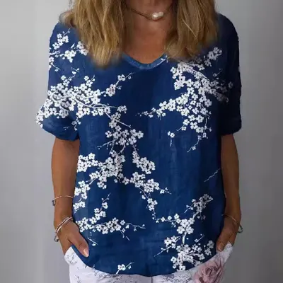 Dam Personlig Tryckt Crew Neck Topp