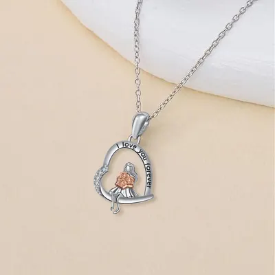 Colar de Ornamentos para Menina com Design de Rosa Moderna
