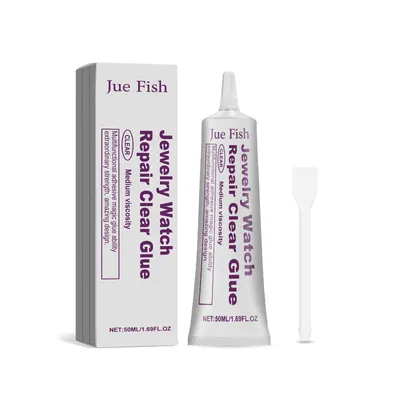 Jue-Fish 珠宝手表专用透明胶 - 无缝修复，防水耐用