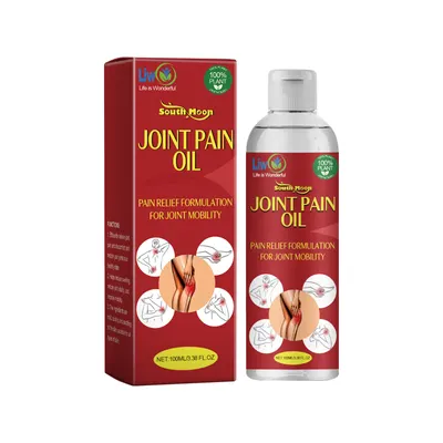 Óleo de massagem para alívio articular South Moon: Fórmula herbal, nutrição suave, acalma desconfortos, mantém a pele flexível