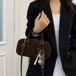 Maillard suede bowling all-match handbag shoulder bag