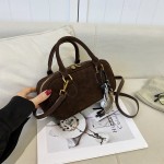 Maillard suede bowling all-match handbag shoulder bag
