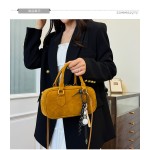 Maillard suede bowling all-match handbag shoulder bag