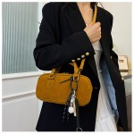 Maillard suede bowling all-match handbag shoulder bag