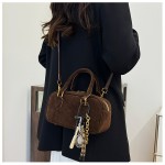 Maillard suede bowling all-match handbag shoulder bag