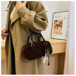 Maillard suede bowling all-match handbag shoulder bag