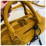 Maillard suede bowling all-match handbag shoulder bag