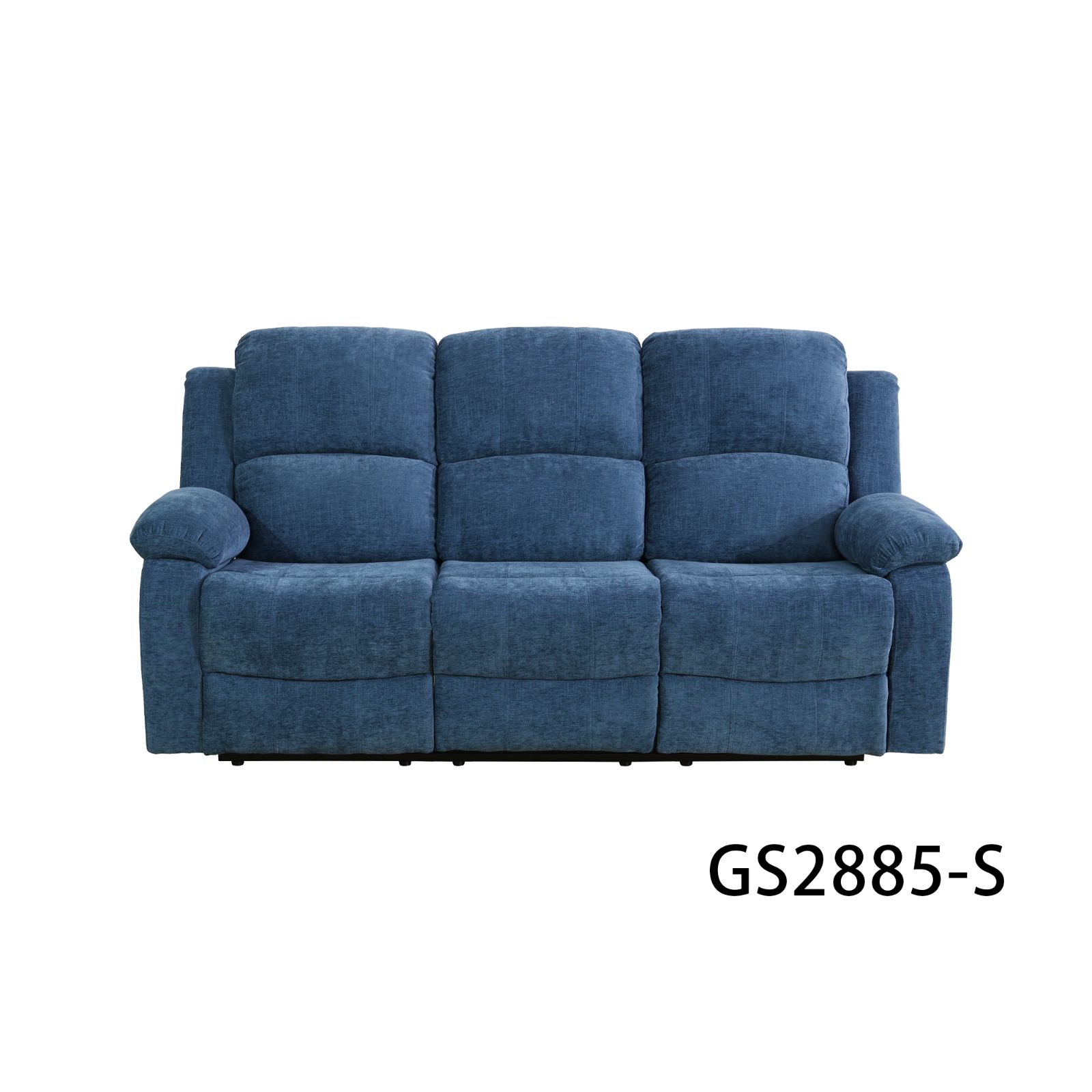 Light Blue Fluffy Fabric 3 Seat Sofa Living Room Sofa