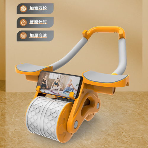 Automatic rebound abdominal wheel