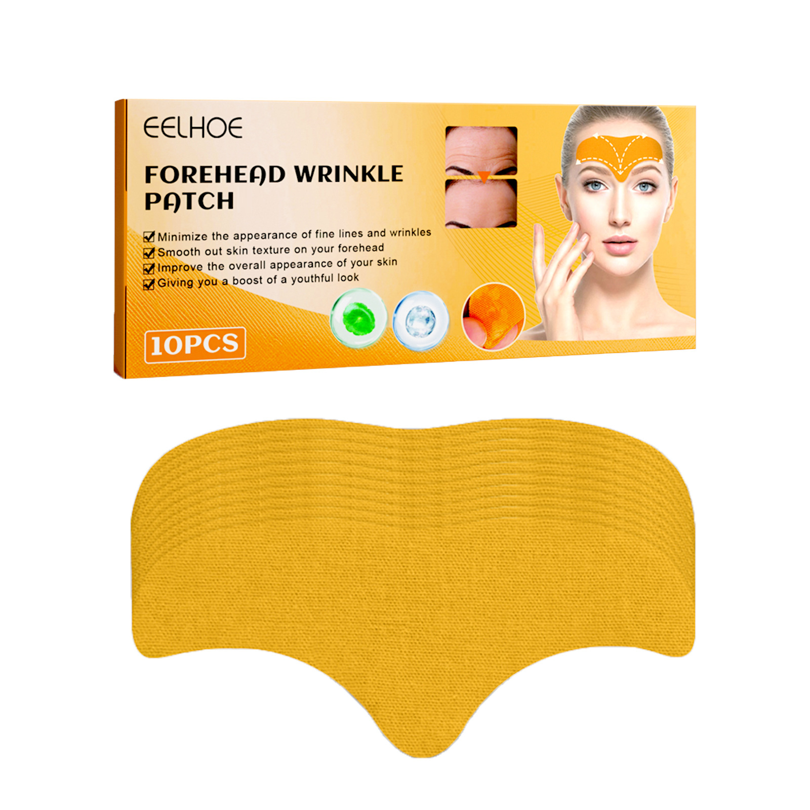 Forehead wrinkle patches