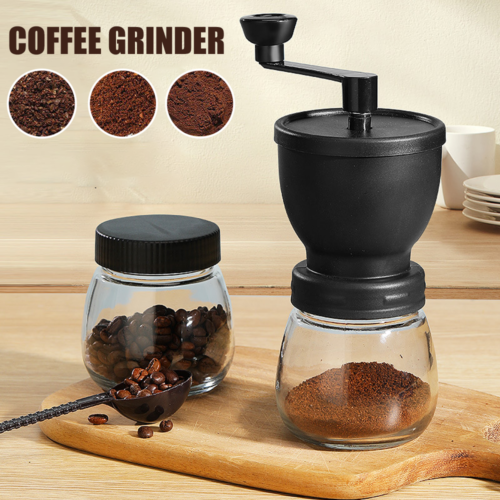 Double Cup Manual Coffee Grinder Cup - Black