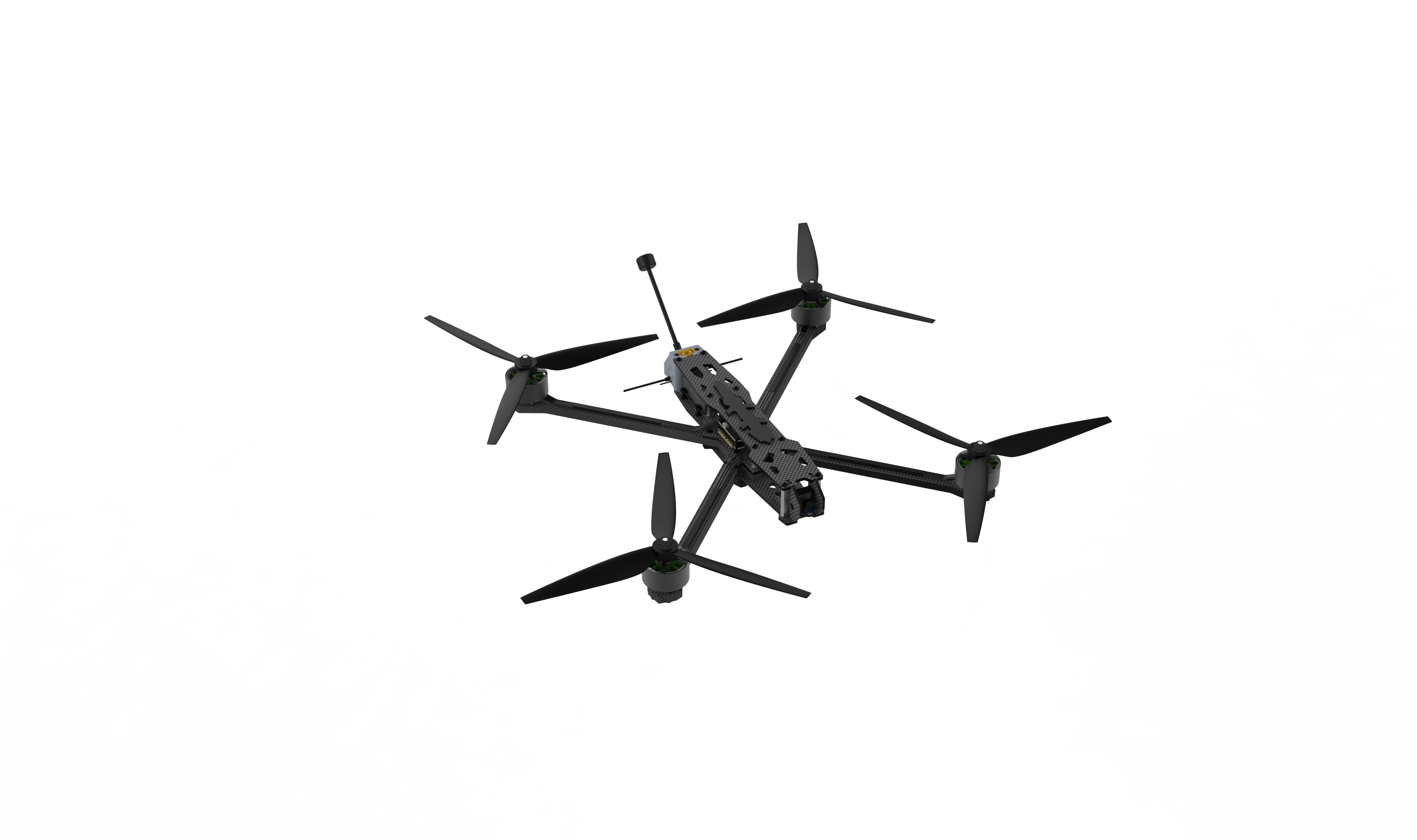 10-inch fixed bracket carbon fiber long-life camera high-speed racing through the drone