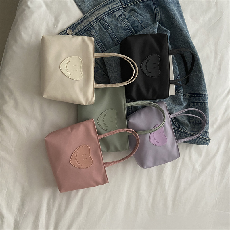 Simple and versatile canvas bag niche ins style large capacity lightweight work lunch lunch bag handbag