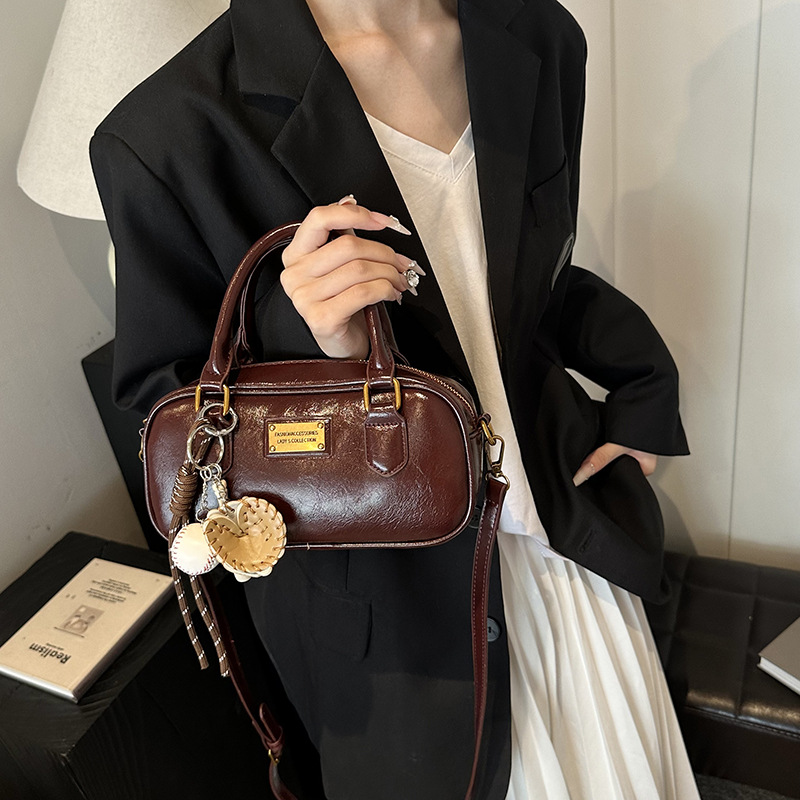 New style bowling bag for women Korean style handbag niche high-end women's bag commuting messenger bag