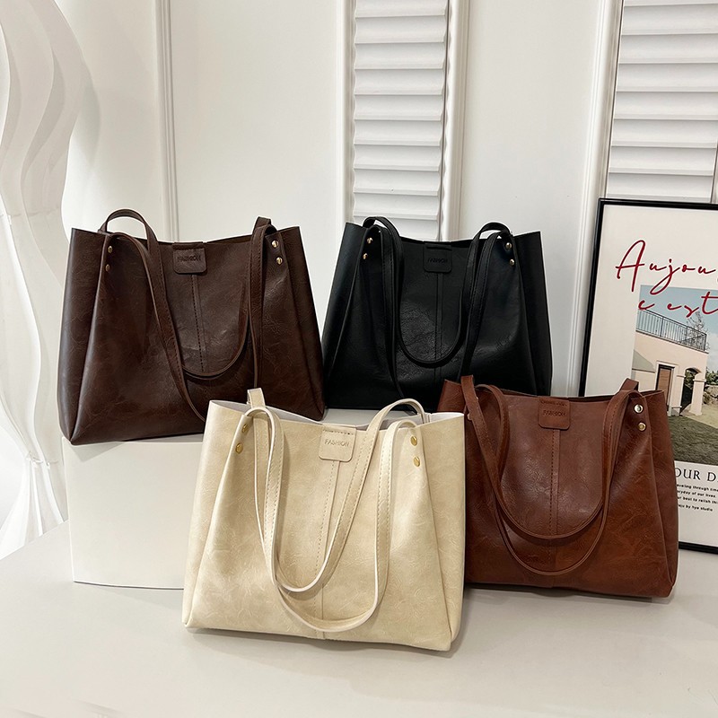 New women's bag high-end large-capacity tote bag 2025 Korean version fashion versatile bag hand shoulder bag