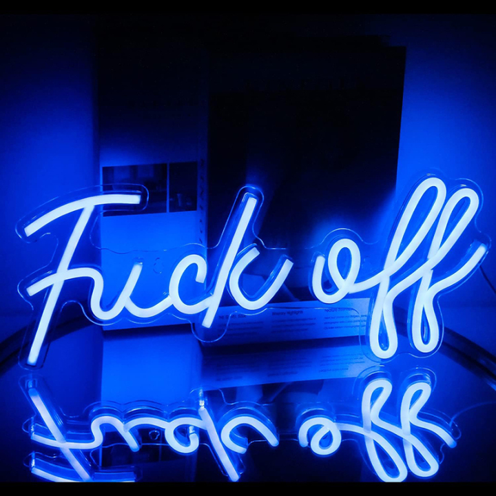 Fuck Off Neon Sign Custom LED Neon Light Sign Wall Decoration for Bar Pub