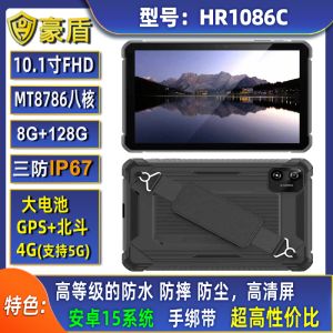 工厂价最低的 10 英寸防水坚固平板，Android 15，8GB+128GB FHD 坚固平板电脑，防水平板