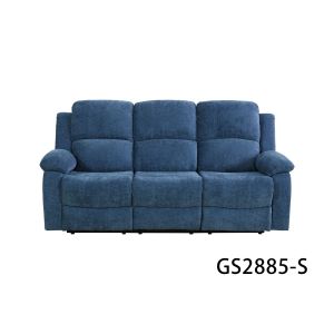 浅蓝色柔软绒面三人沙发客厅沙发