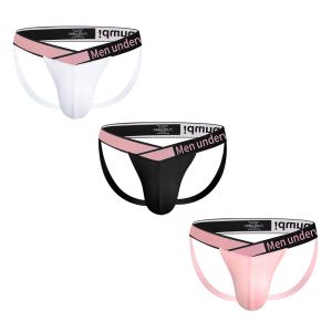 3件裝 大V字型丁字褲 Modal 材質 舒適透氣 突出 提臀 男士 運動健身 雙丁字褲