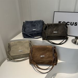 新しい レトロ コミューターバッグ、女性用 ハイエンド 多機能 トート チェーン アンダーアームバッグ、シンプル 大容量 シングルショルダー クロスボディバッグ