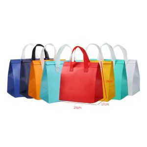 批发 高品质 便携 可重复使用 的 午餐托特包、餐厅外卖打包袋、奶茶袋