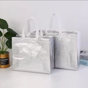 熱賣 環保 可重用 購物托特袋 啞光金屬覆膜 非織造布禮品袋