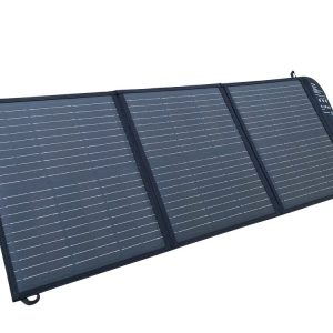 60W 戶外便攜式可折疊單晶太陽能板套件，鋼化低鐵玻璃前罩，全黑款，轉換效率21%