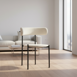 EaseNeat 优雅北欧风格设计的餐椅/化妆椅，带柔软背靠，非常适合家用餐厅和客厅