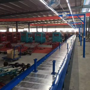 Línea de fabricación de motocicletas Huazhe de alta calidad, de alta resistencia, semiautomática y de alta eficiencia con transportadores de cadena de listones