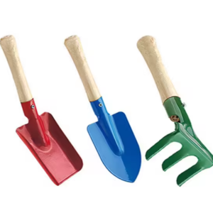 Прочные ручные садовые инструменты: лопата для песка и грабли с деревянной ручкой из углеродистой стали; OEM-совместимые, настраиваемые; для цветов, пересадки в горшки и копания