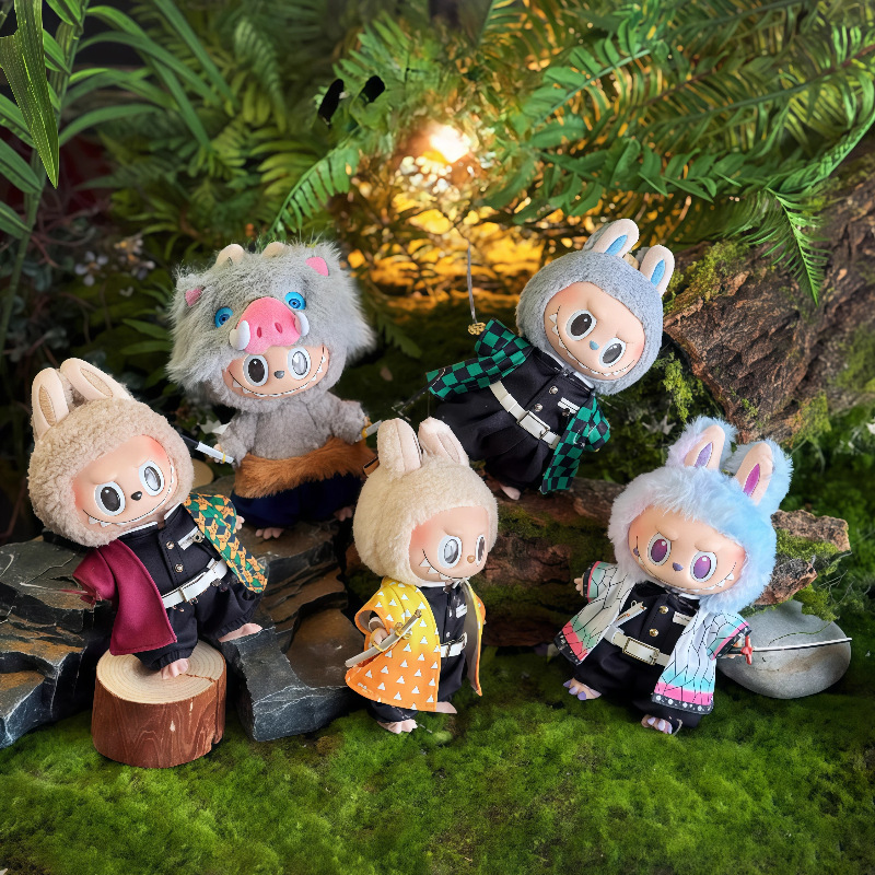 [Clothing Only] Labubu Demon Slayer Outfit — 1st/2nd/3rd Gen Blind Box Doll Accessories