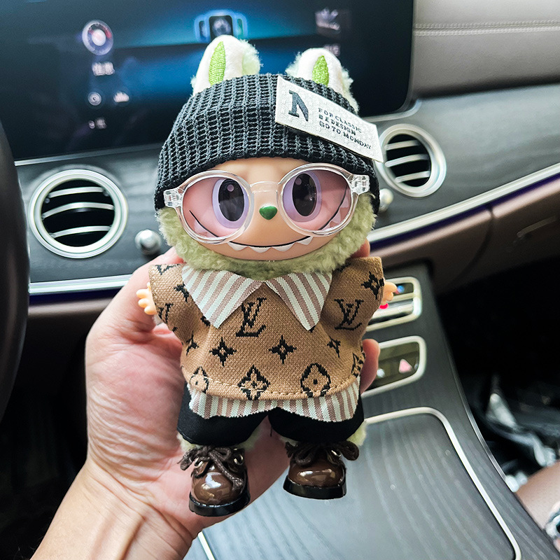 Compatible with 17cm Labubu Figures, 1st/2nd/3rd Gen Doll Outfits Costume Dress-Clothing Only Clothing set only