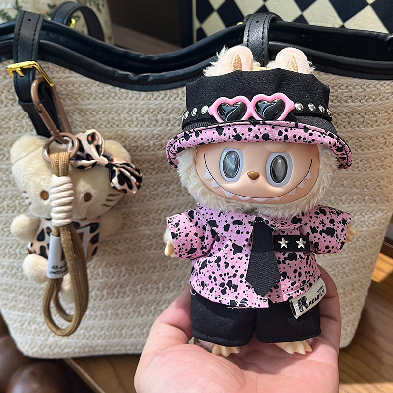 1st/2nd/3rd Gen Doll Outfits Compatible with 17cm Labubu Figures, Costume Dress-Clothing Only Clothing set only — doll, glasses, and shoes not included.