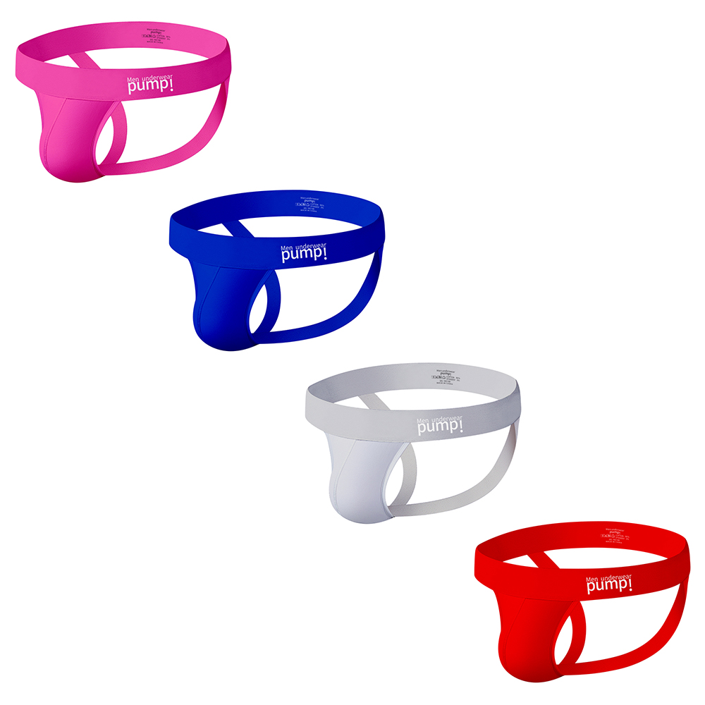 4PCS  Men Sexy Thong Low Waist No-take Mens Breathable Underwear Hip-lifting Cotton Big U Pouch Gay Jockstrap Sissy Underpants