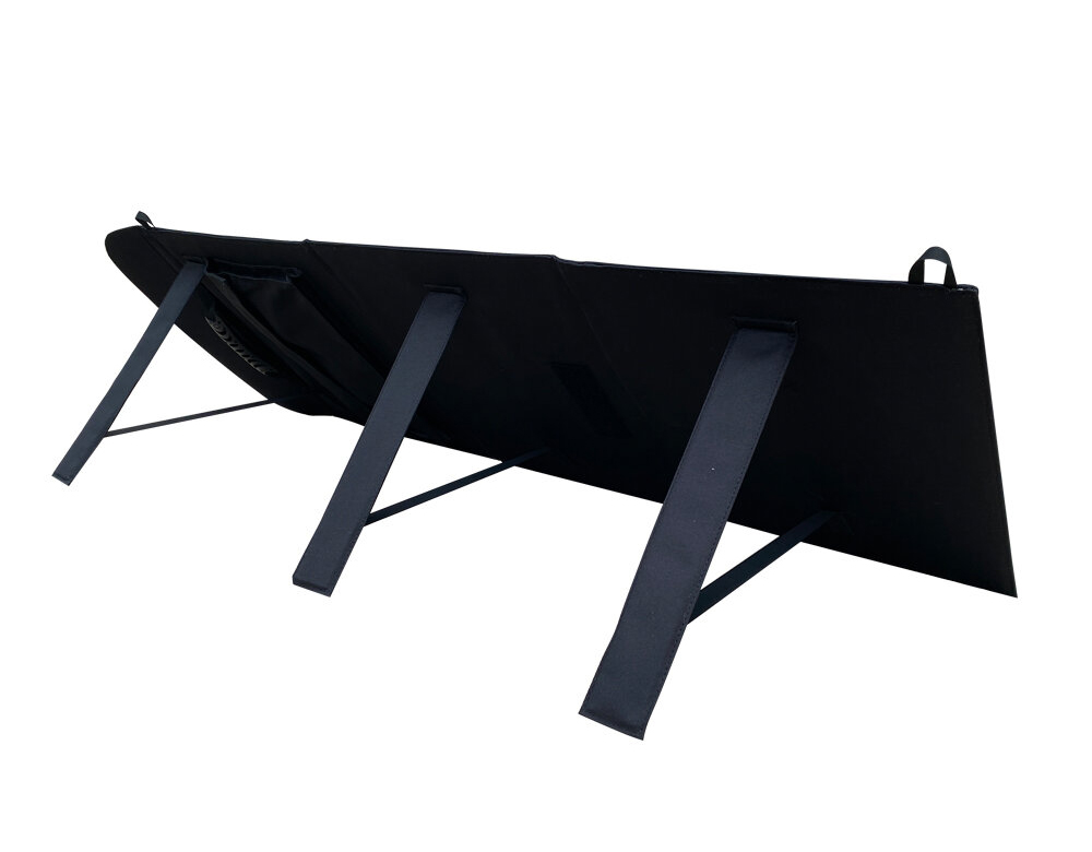 60W Outdoor Portable Foldable Monocrystalline Solar Panel Kit Tempered Low Iron Glass Front Cover for All Black 21% Solar