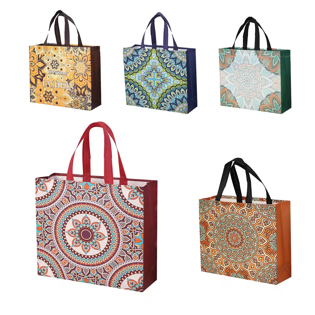 Fashion Striped Nonwoven Shopping Bags for Brand Image Packaging, Lightweight & Durable, OEM Service Welcome