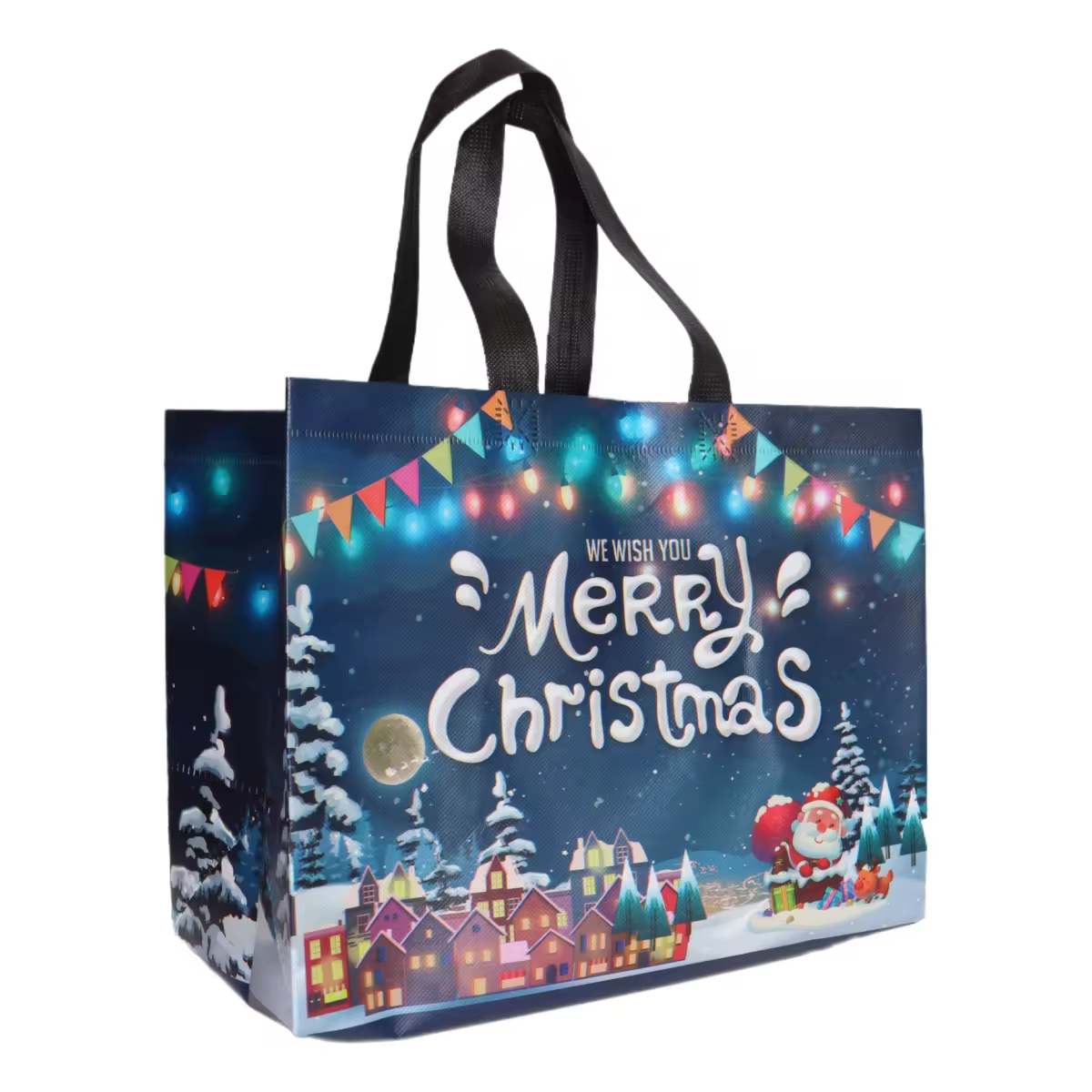 Eco Friendly Customized Christmas Non Woven Festival Gift Bag Recyclable Sustainable with Interesting Design for Reusable Use
