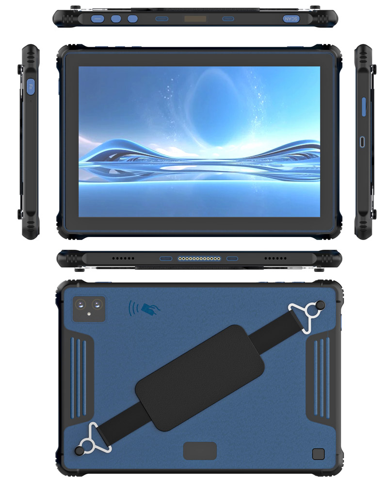 Cheapest Factory 10 Inch Qualcomm 5G Android Rugged Tablet PC Rugged Pad With NFC 2D Barcode Reader Car Holder Car Charger