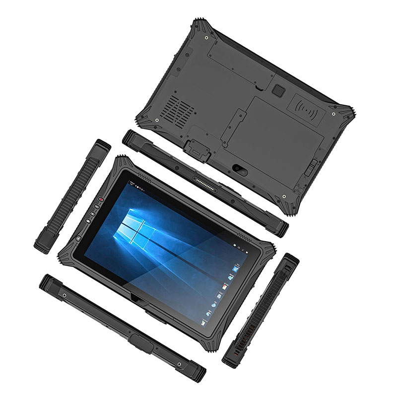 Cheapest Factory 10 Inch Rugged Tablet PC Intel N5105 Windows 11 Rugged Tablets with GPS NFC 2D Barcode Scanner Vehicle Holder