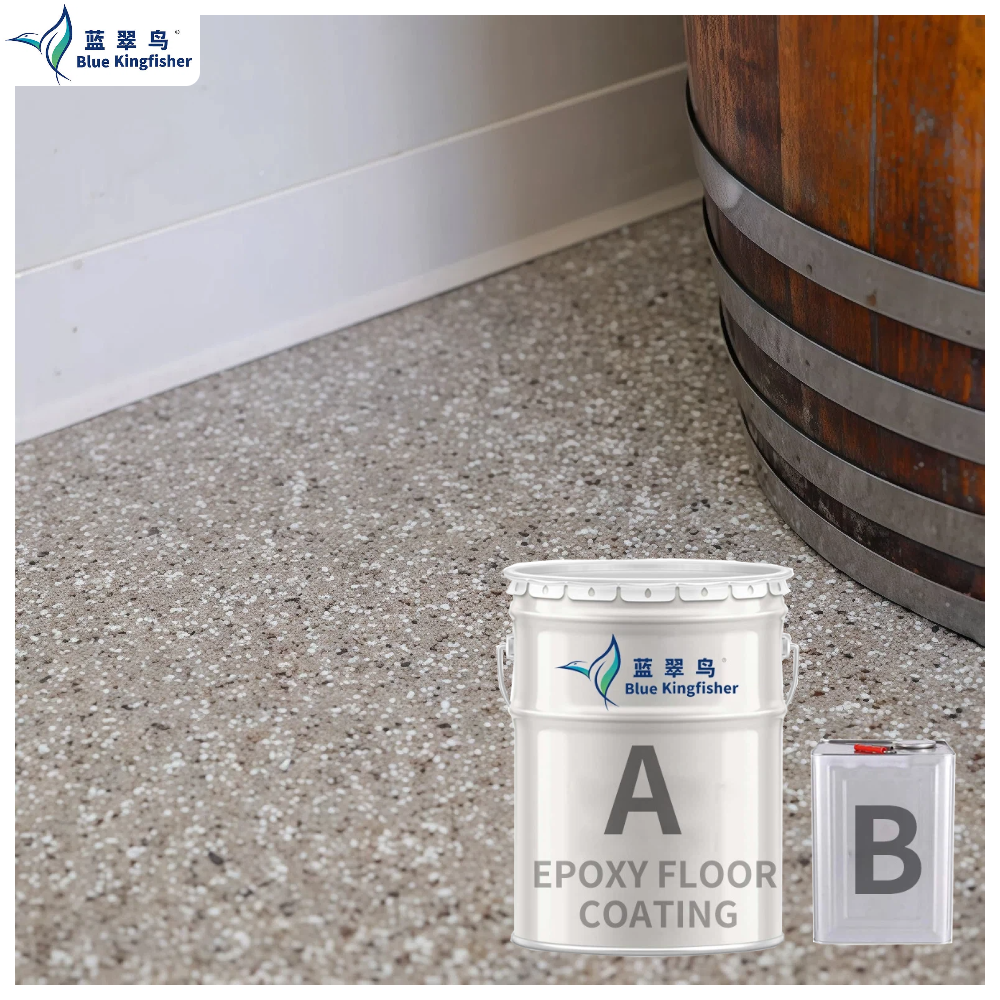 Blue Kingfisher Flake Epoxy Flooring Paint is easy to apply for civil decoration and can be customized