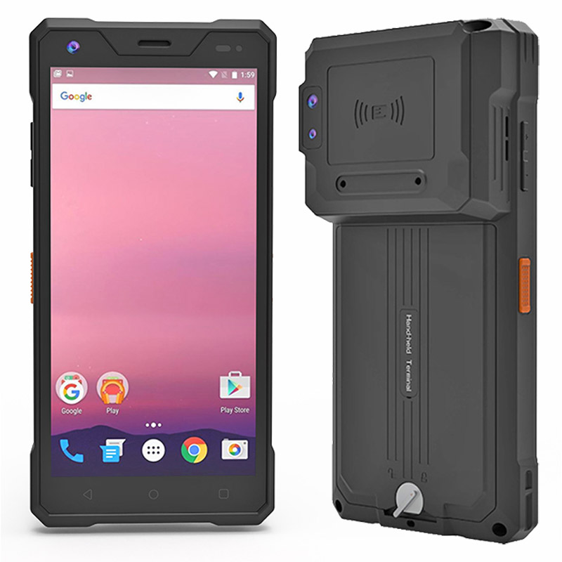 Cheapest Factory 5.5 吋 UHF RFID 堅固型 PDA 手持終端、行動電腦,具 NFC、2D 條碼掃描器、LoRa 模組