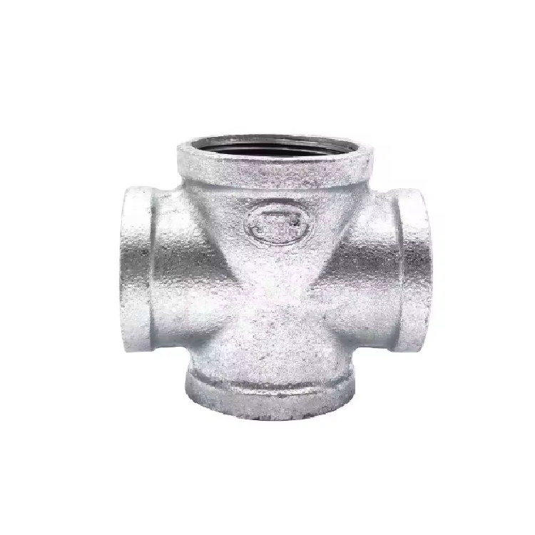 可锻铸铁镀锌管件 四通十字三通管件