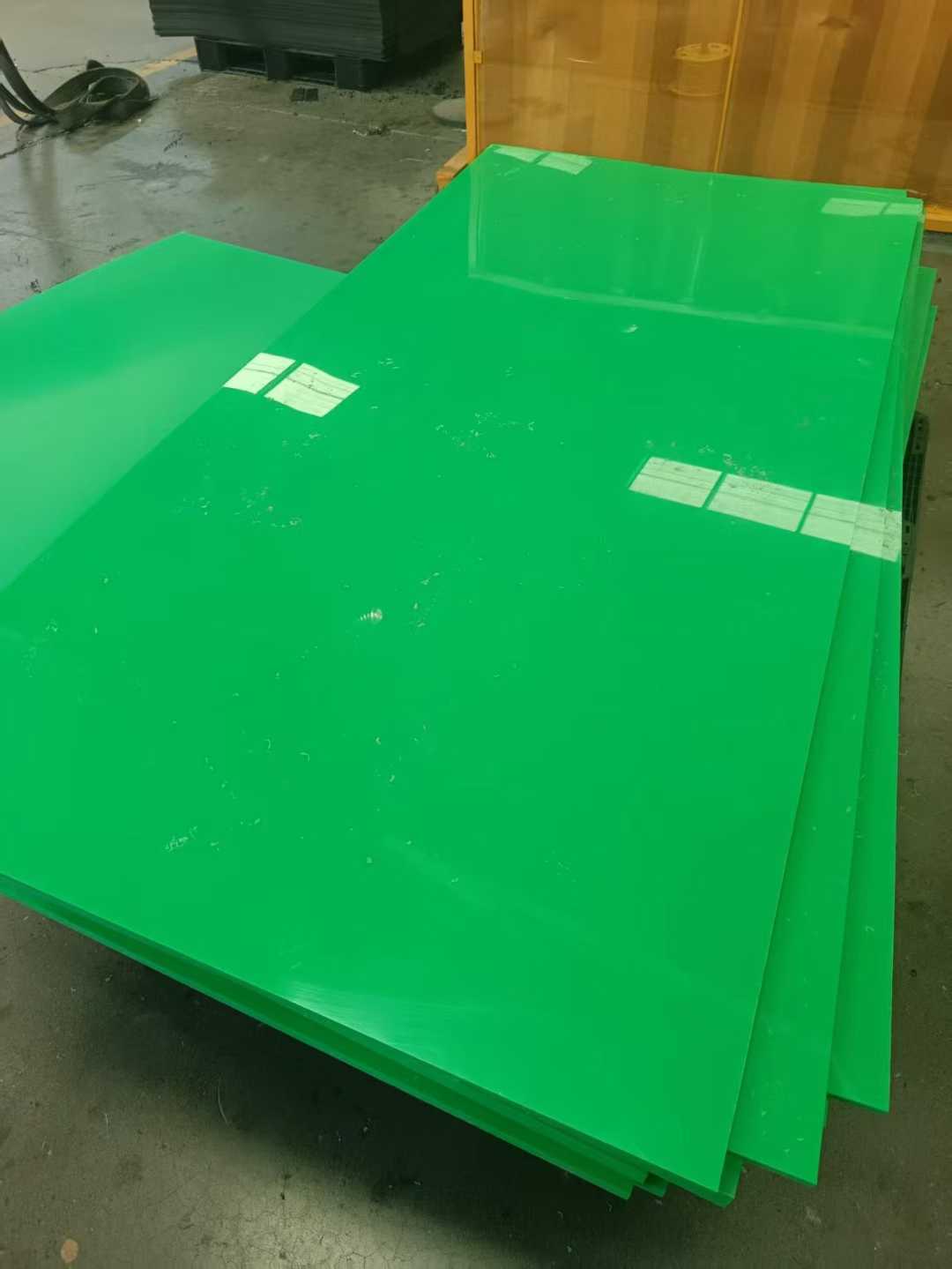 Ultra-high molecular weight polyethylene sheets.