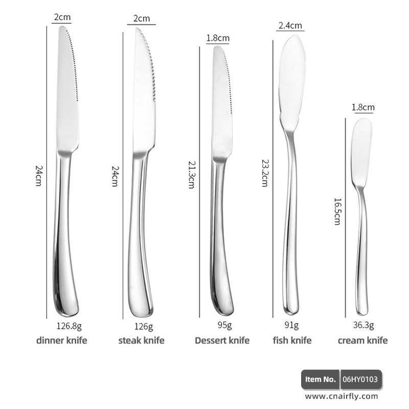 Full Range of Knives, Forks & Spoons